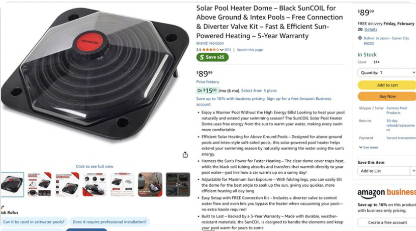 SunCOIL Amazon listing after Propello optimization — keyword-rich title, A+ content, top 1% BSR